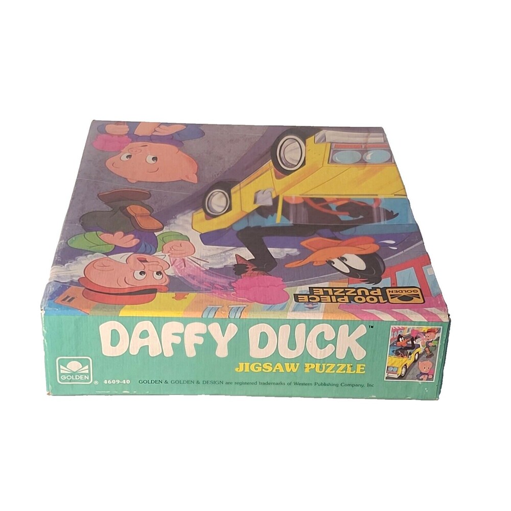 Vintage Daffy Duck Elmer Fudd Porky Pig Puzzle 100 Pieces 1978 NEW-Unopened Box - Picture 5 of 7